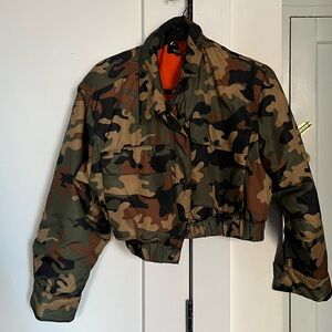 Zara Camouflage Bomber Jacket